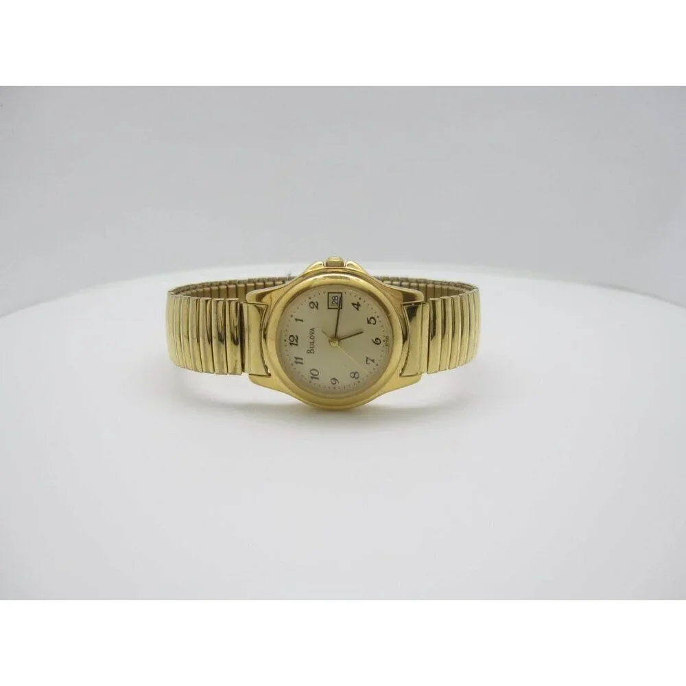 Women's Bulova Water Resistant Analog 25mm Dial Date Watch (D321)